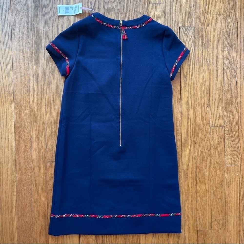 NEW Vineyard Vines Tartan Trim Ponte Dress Deep Bay Blue Size 0 NWT - Picture 6 of 6